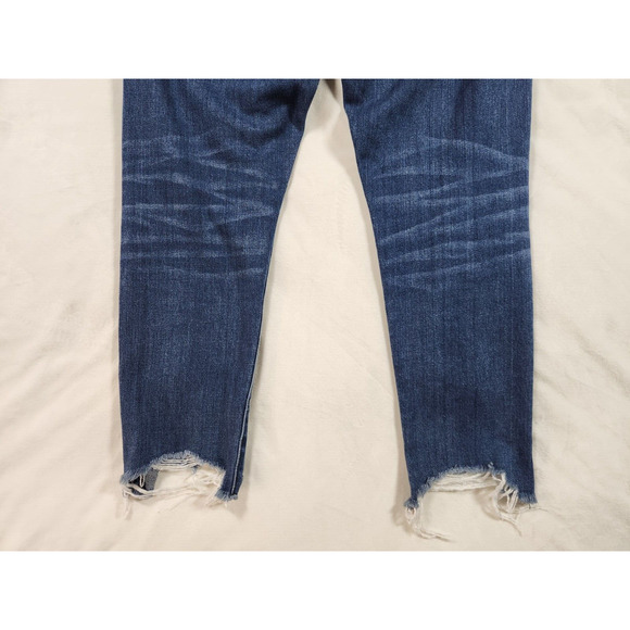 6 Short American Eagle Jeans Womens Hi-Rise Girlfriend Ripped Button Fly Distres - Picture 10 of 16
